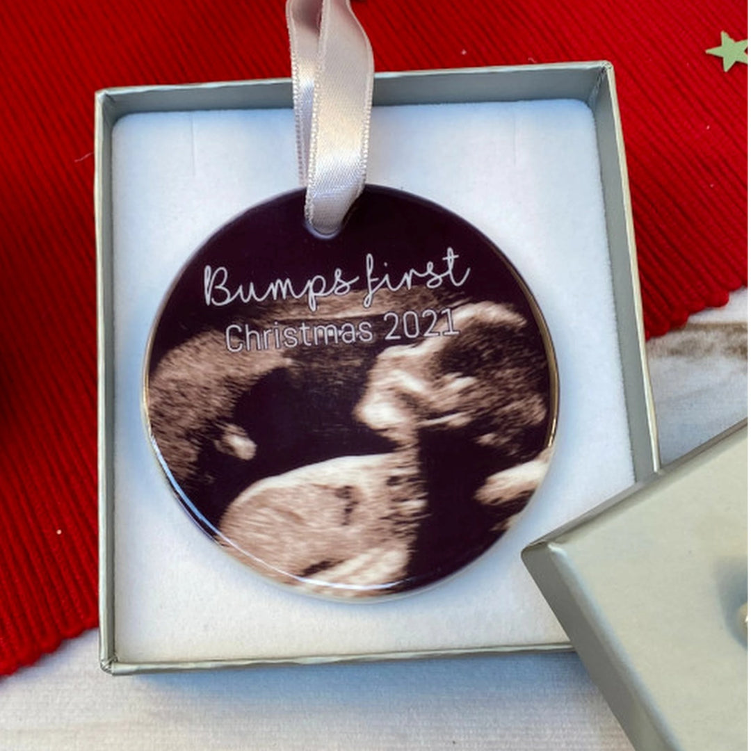Personalised Bumps First Christmas Ceramic Ornament