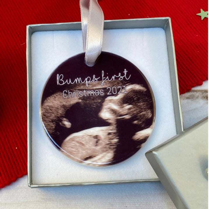 Personalised Bumps First Christmas Ceramic Ornament