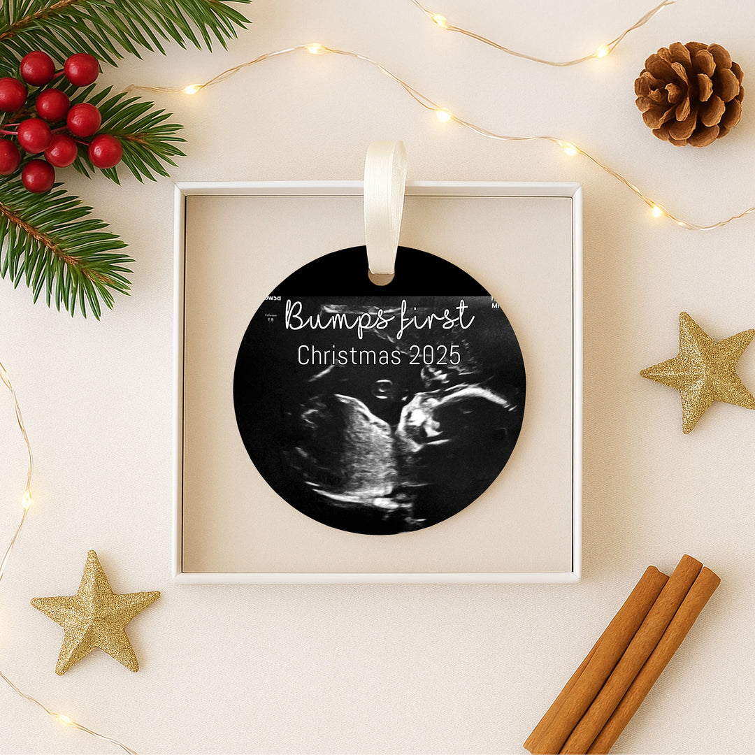 Personalised Bumps First Christmas Ceramic Ornament