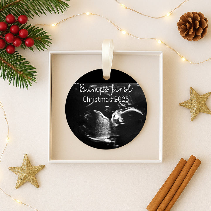 Personalised Bumps First Christmas Ceramic Ornament