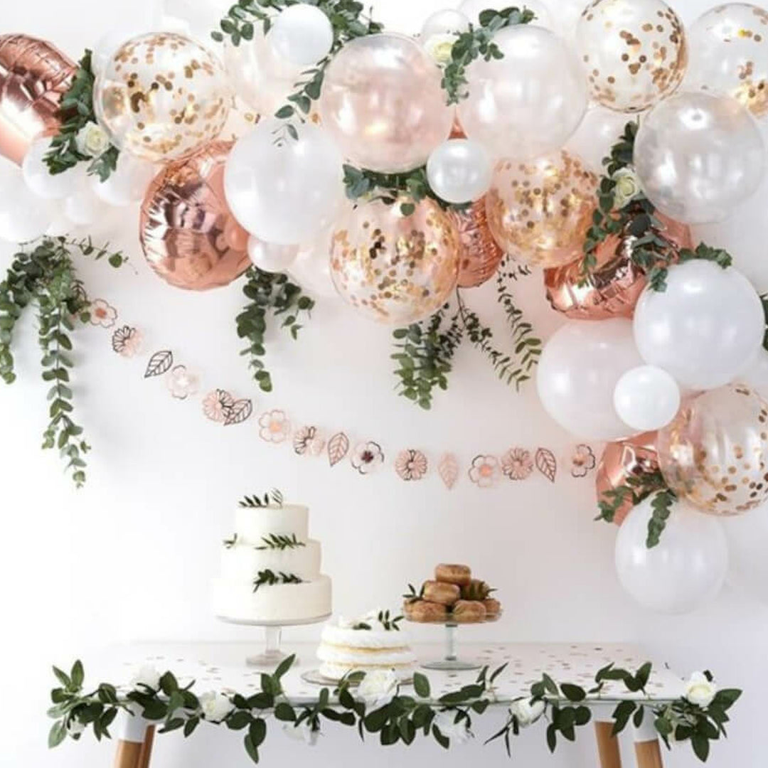 Rose Gold Balloon Arch - 70 Balloons