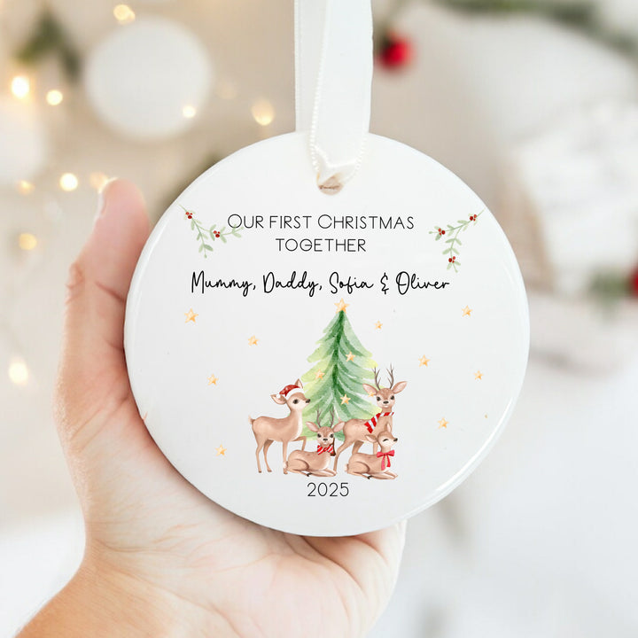 Personalised Our First Christmas Together Ceramic Bauble