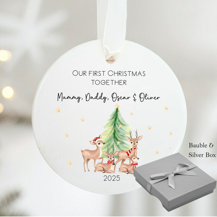 Personalised Our First Christmas Together Ceramic Bauble