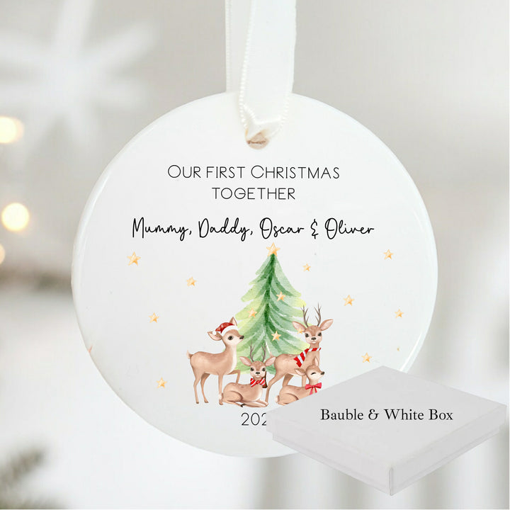Personalised Our First Christmas Together Ceramic Bauble