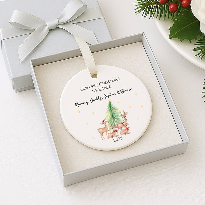 Personalised Our First Christmas Together Ceramic Bauble