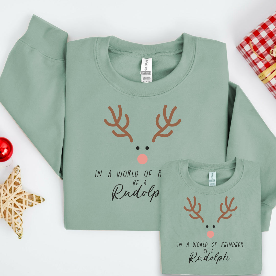Be a Rudolph Christmas Matching Sweatshirt/Babygrow