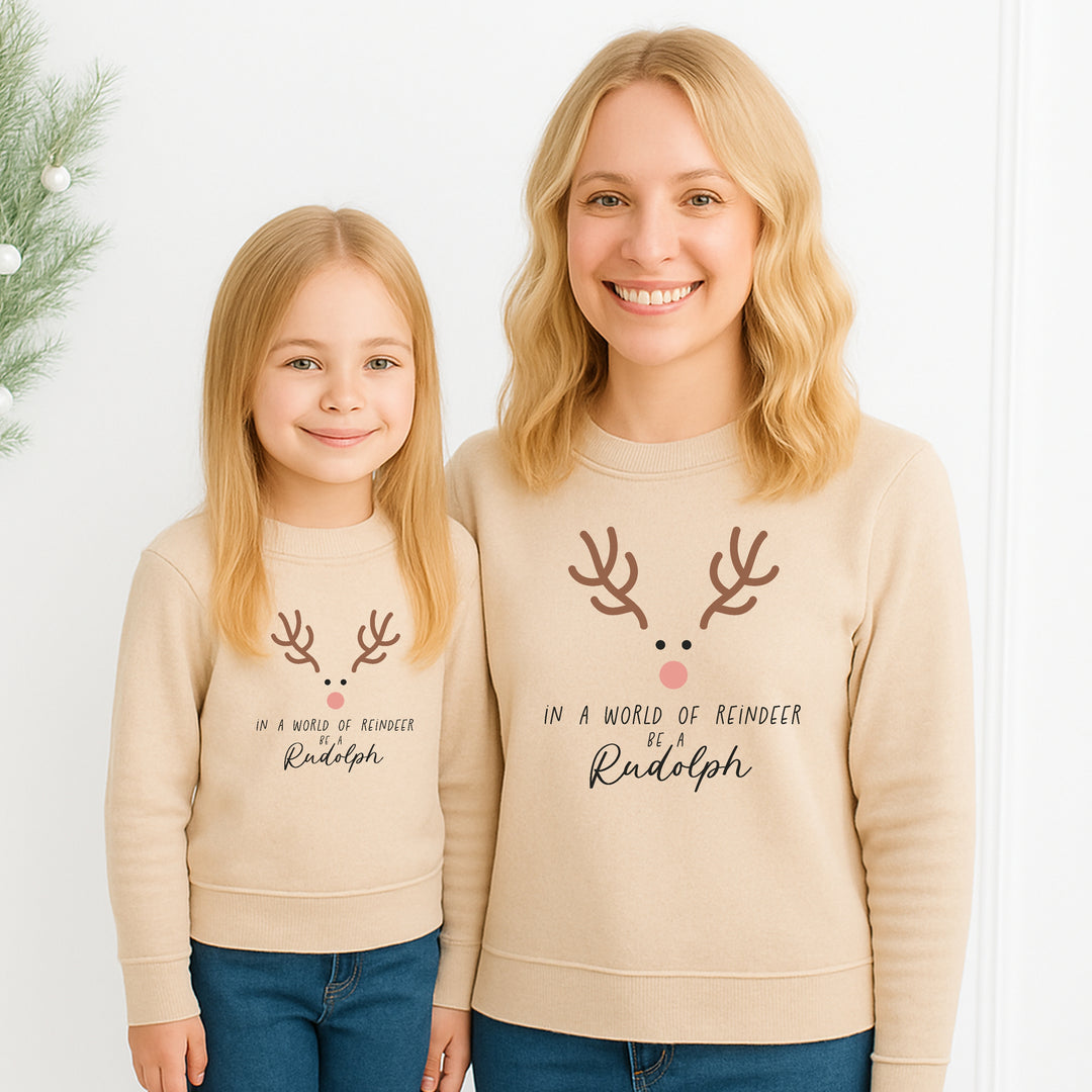 Be a Rudolph Christmas Matching Sweatshirt/Babygrow