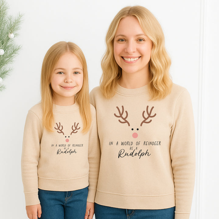Be a Rudolph Christmas Matching Sweatshirt/Babygrow