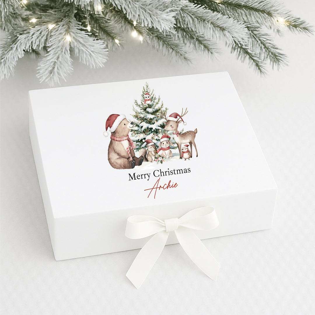 Personalised Woodlands Bear Christmas Eve Box