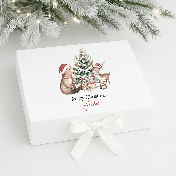 Personalised Woodlands Bear Christmas Eve Box