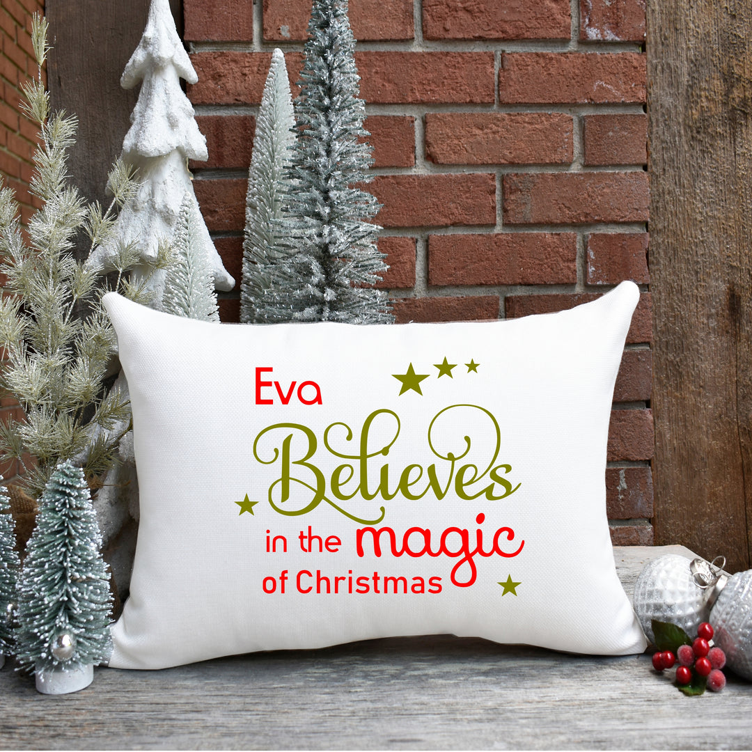 Personalised Believes Christmas Eve Pillow Case