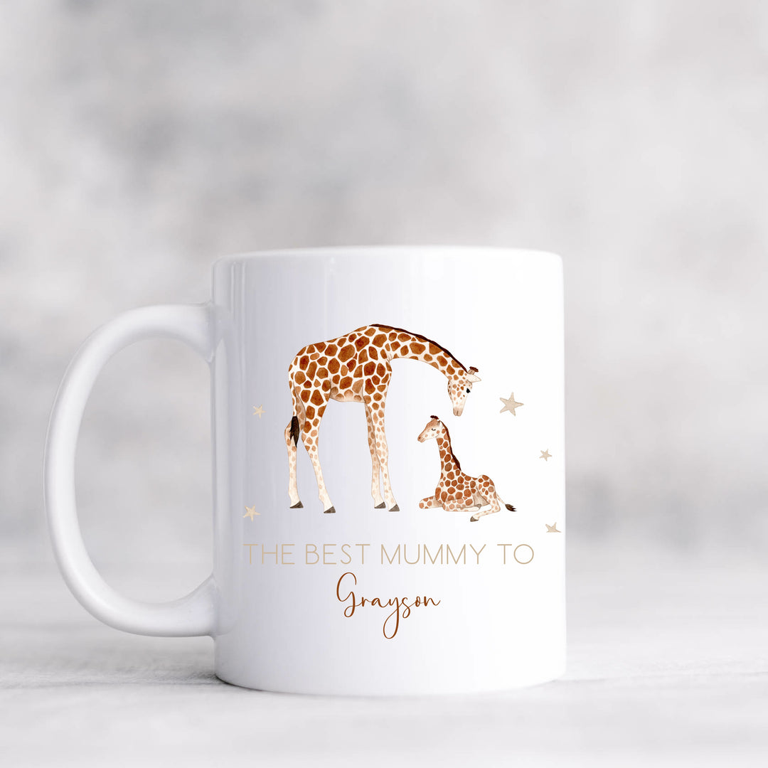 Personalised The Best Mummy Giraffe Mug