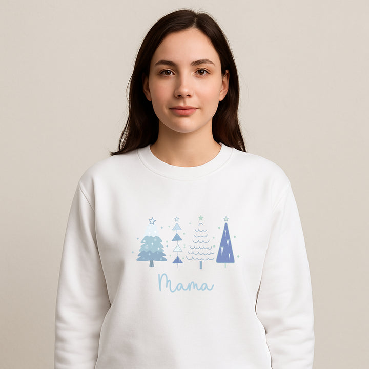 Blue Christmas Tree Mum & Mini Sweatshirt/Babygrow