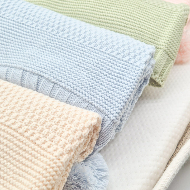 Personalised Embroidered Knitted Baby Blanket