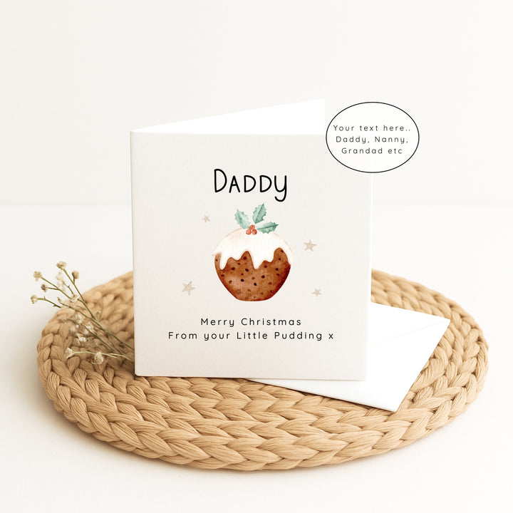 Personalised From Your Little Pudding Christmas Card