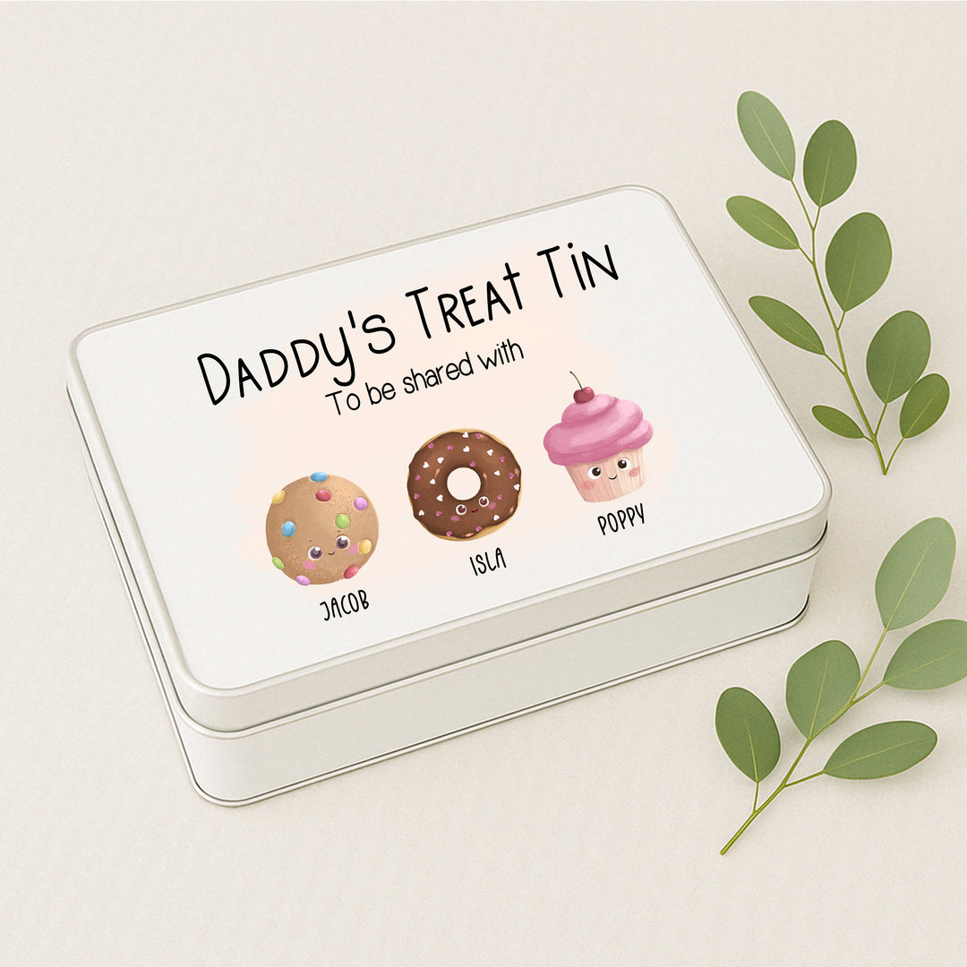 Personalised Daddy's Treat Tin To be Shared With