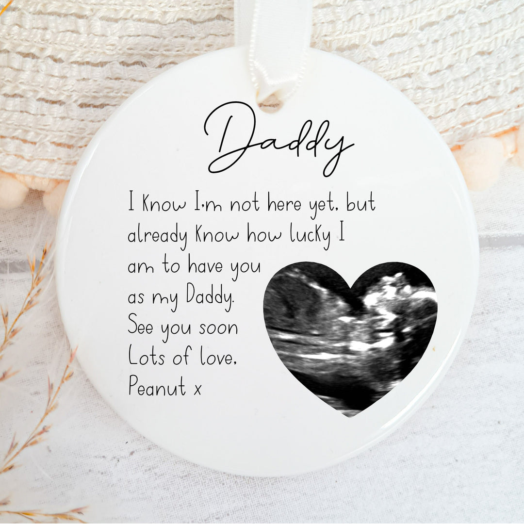 Personalised Baby Scan Happy Father's Day Ornament