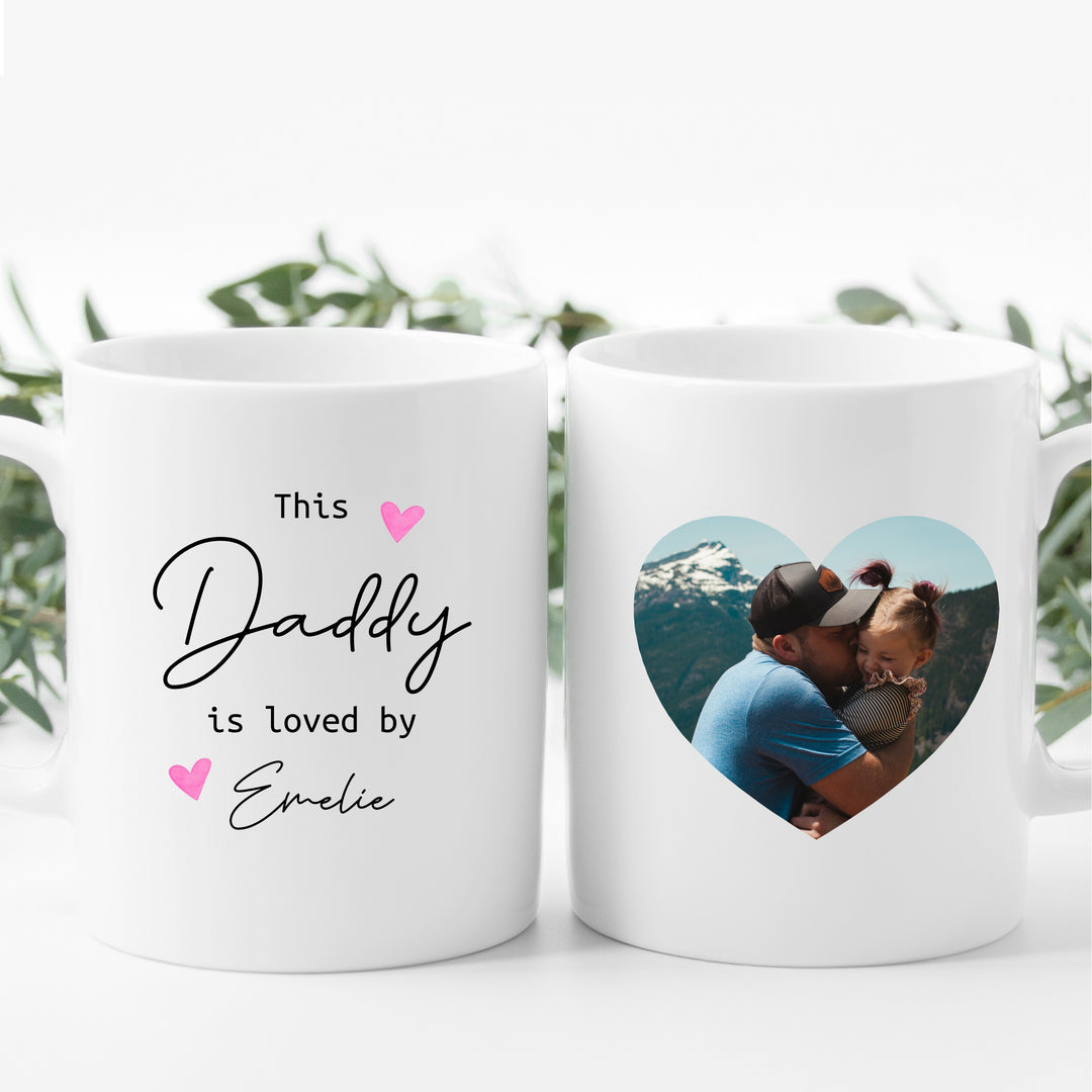 Personalised This Daddy Is Loved By Photo Mug