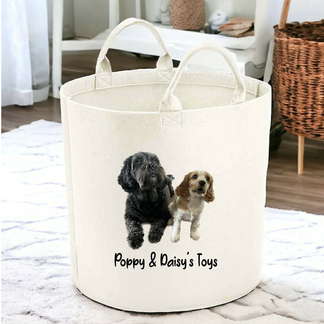 Personalised Photo Dog Toy Tub