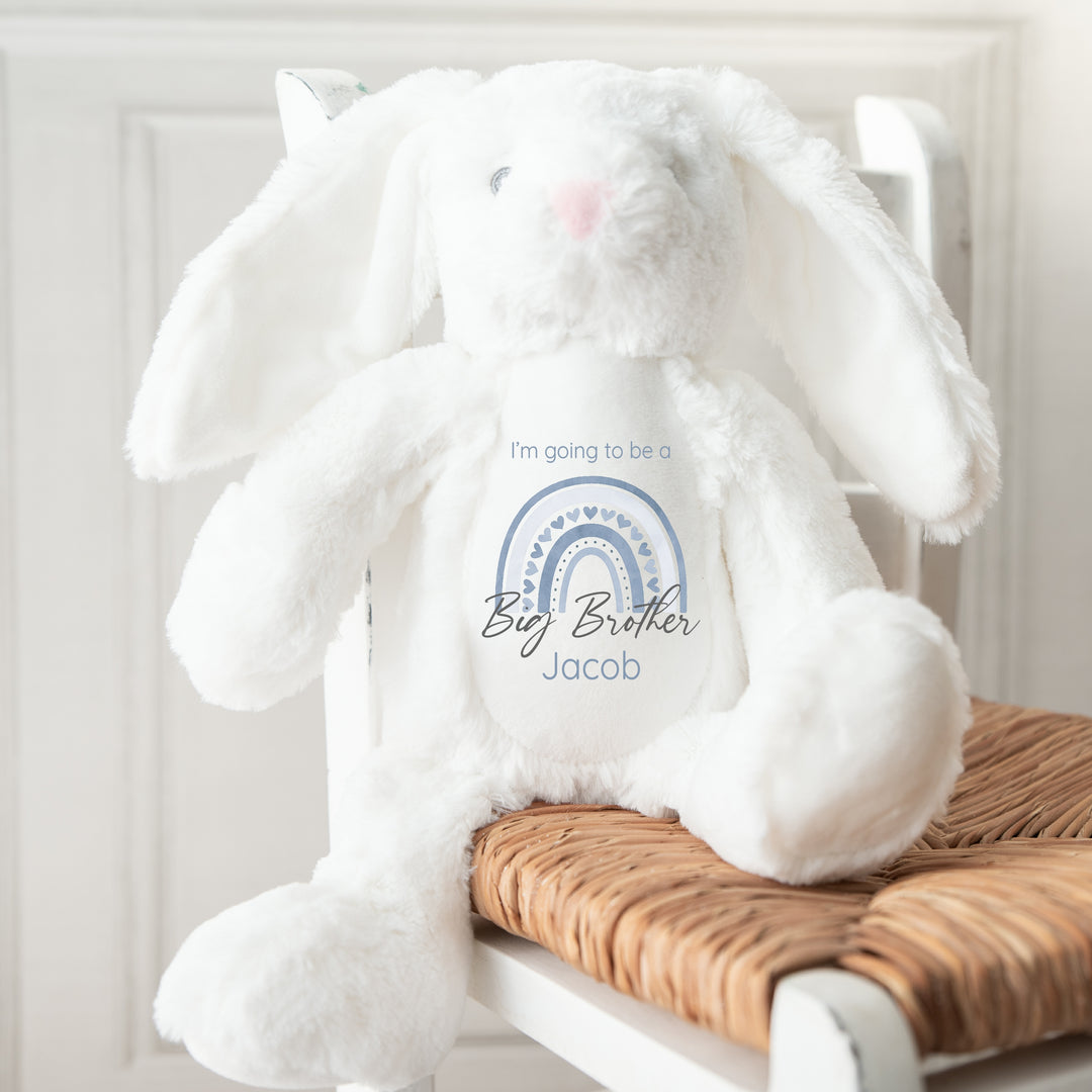 Personalised Blue Rainbow Big Brother Teddy