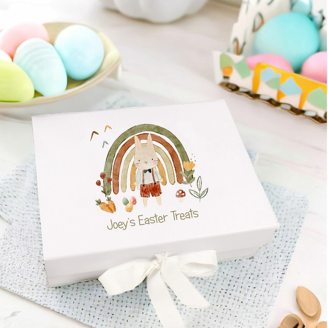 Personalised Rainbow Easter Treat Box