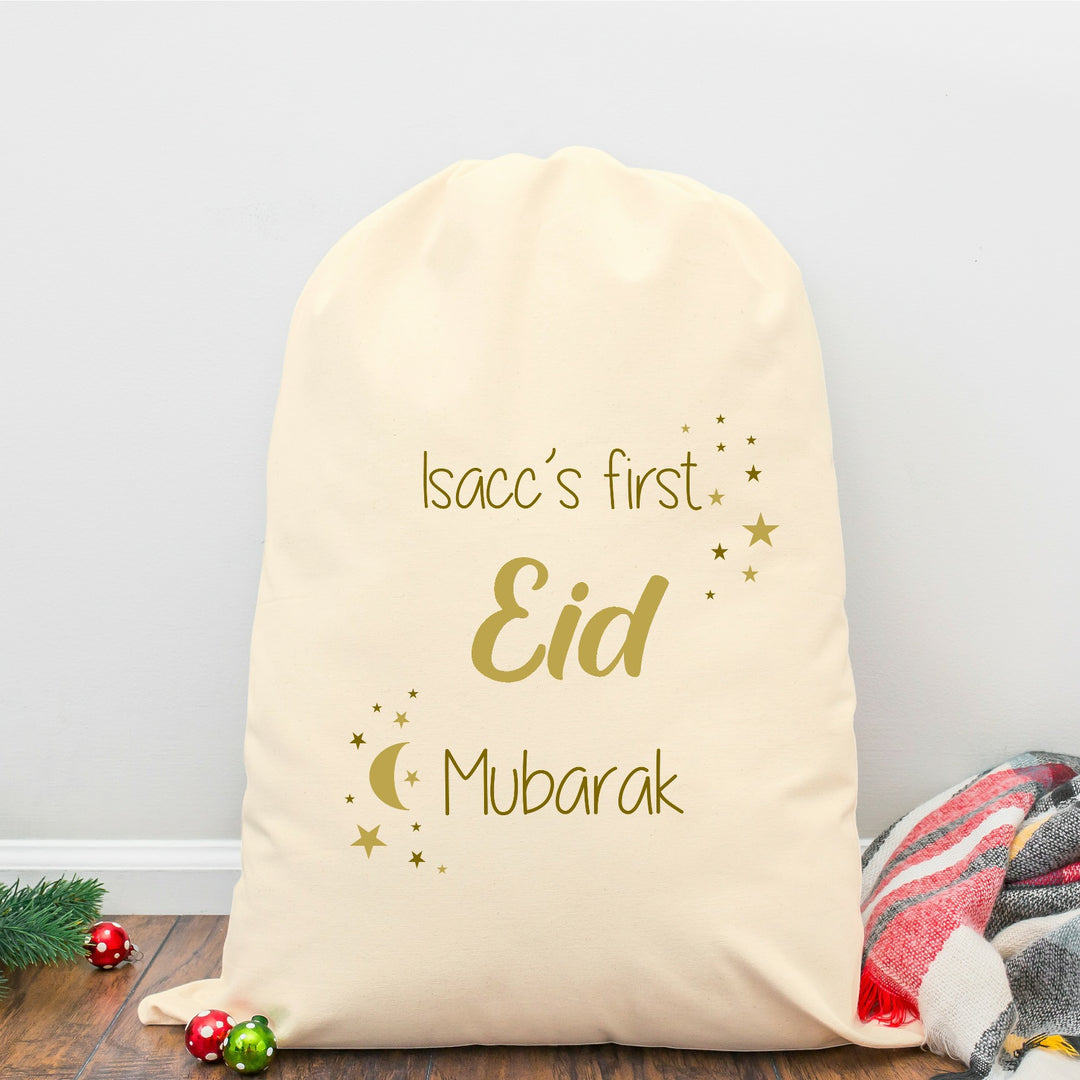 Personalised Gold Eid Mubarak Ramadan Treat Present Bag