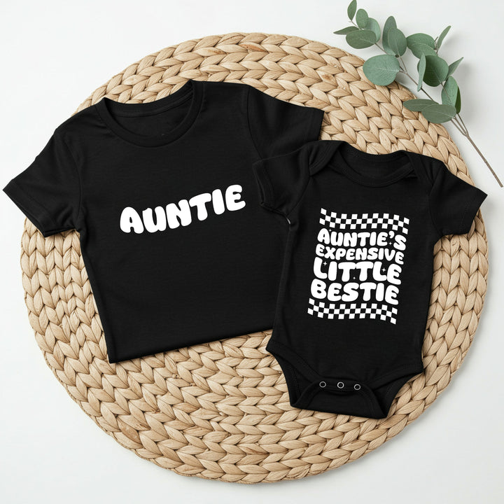 Aunties Expensive Bestie Black Matching Outfits