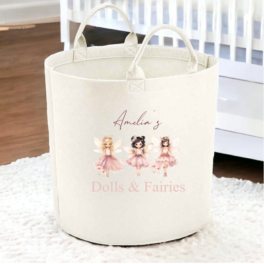 Personalised Pink Fairy Toy Tub