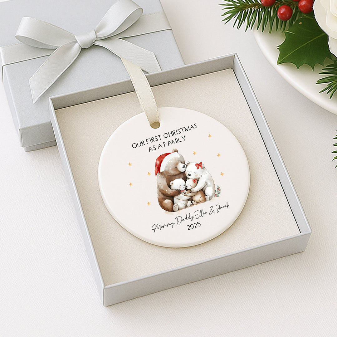 Personalised Our First Family Christmas Bauble