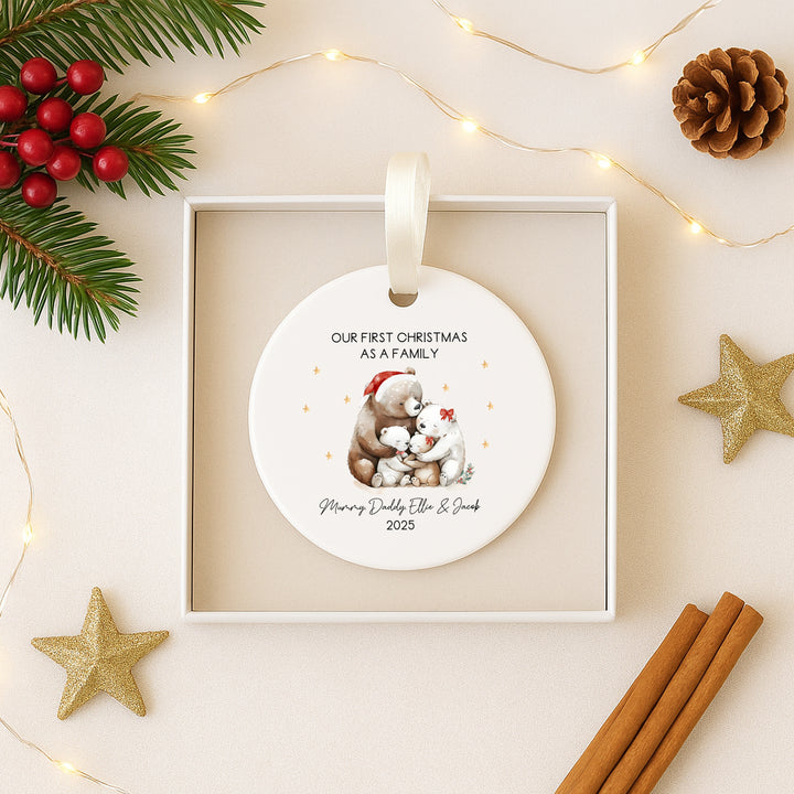 Personalised Our First Family Christmas Bauble