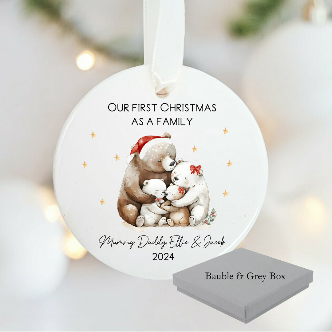 Personalised Our First Family Christmas Bauble