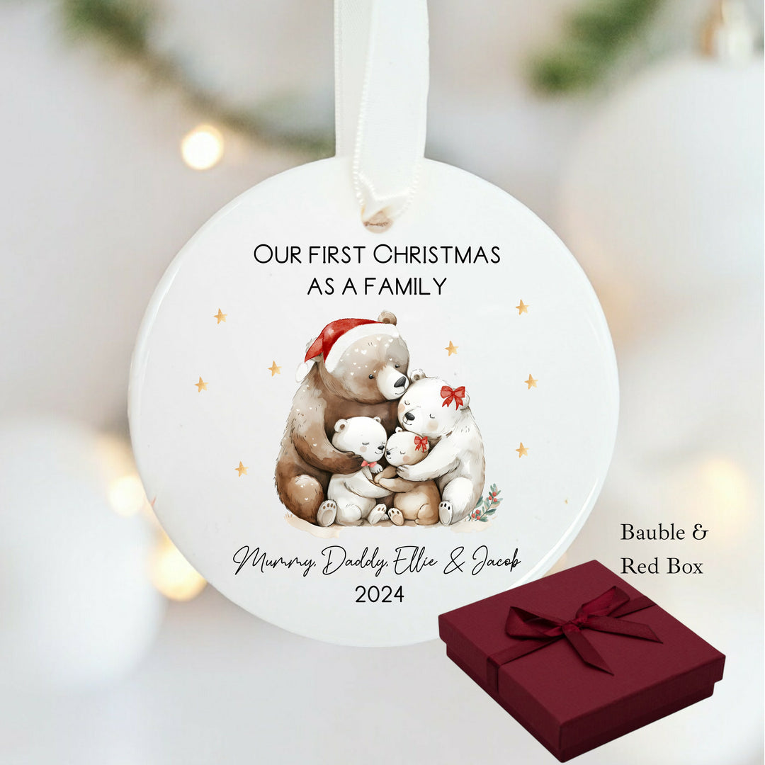 Personalised Our First Family Christmas Bauble