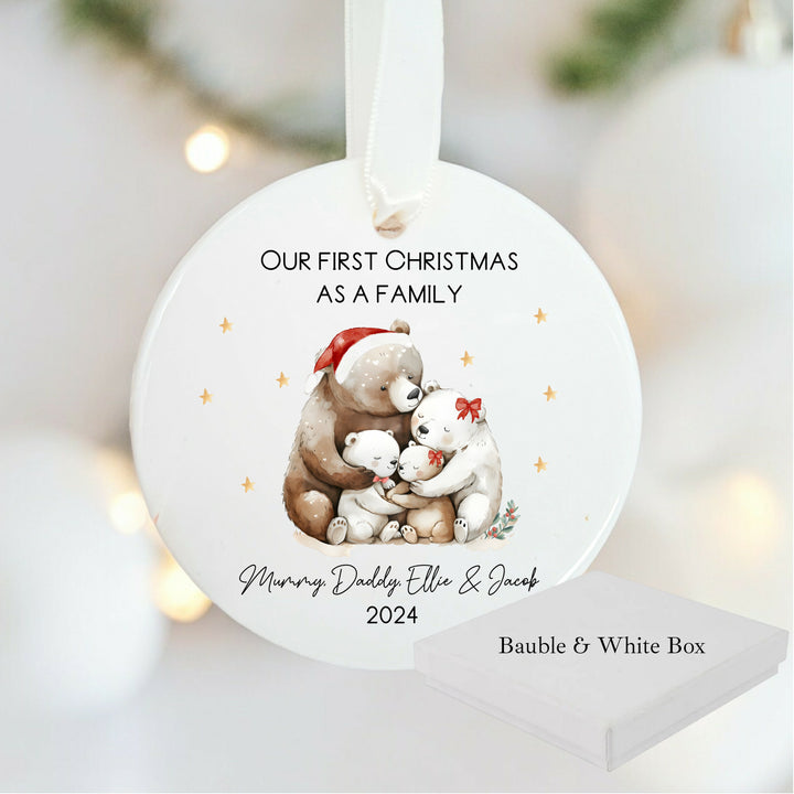 Personalised Our First Family Christmas Bauble
