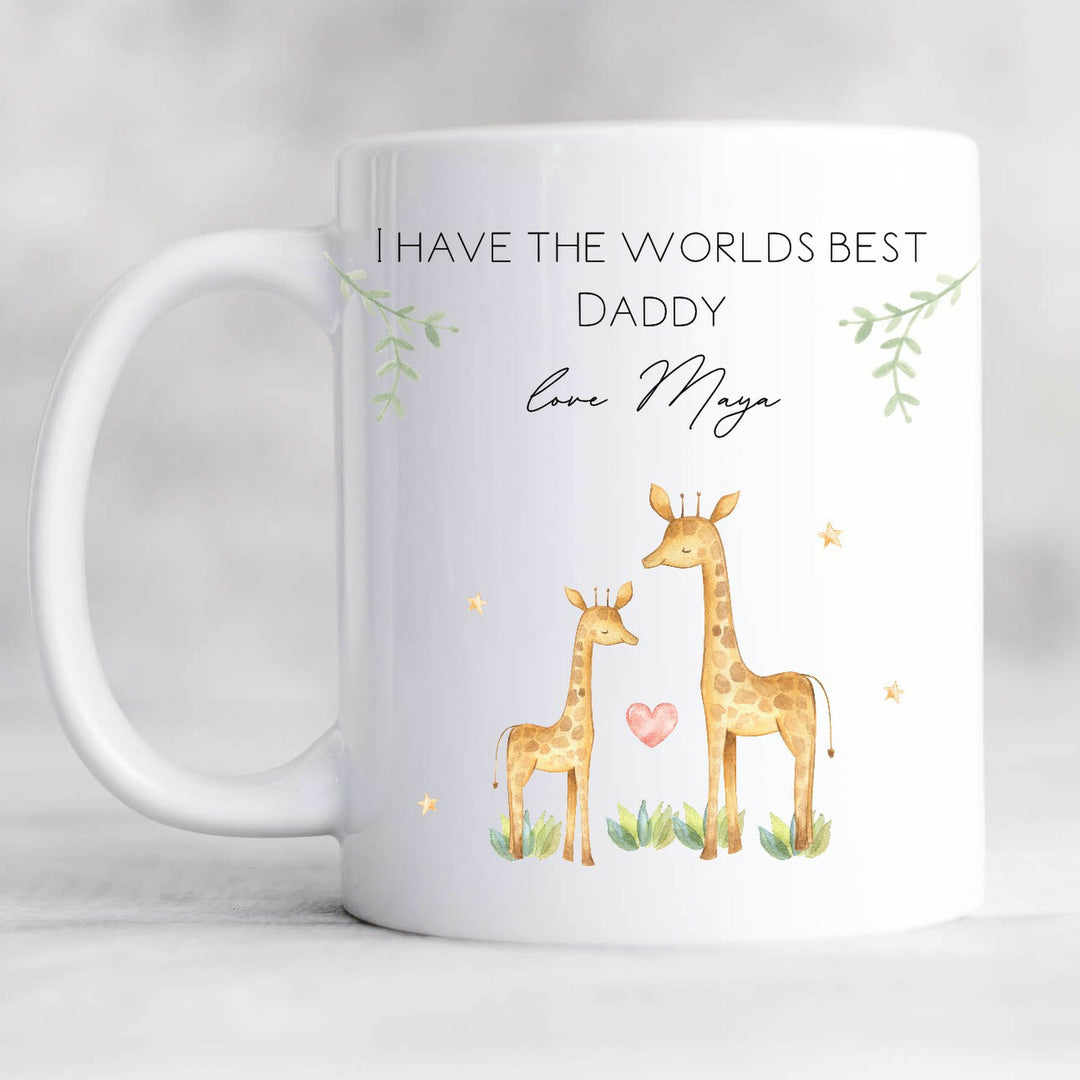 Personalised World's Best Daddy Giraffe Mug