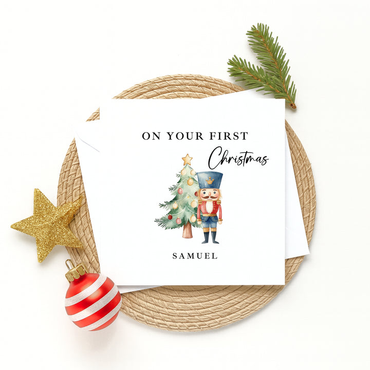 Personalised Nutcracker On Your First Christmas Card