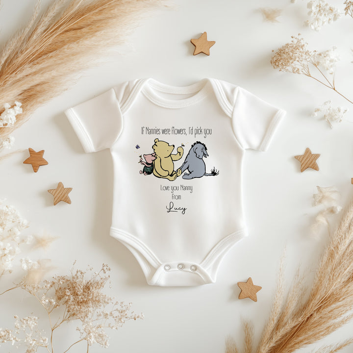 Personalised If Nannies Were Flowers I'd Pick You Babygrow/Vest