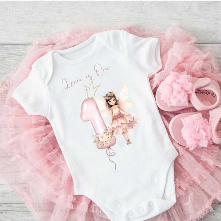 Personalised Pink Fairy Balloon Birthday Vest