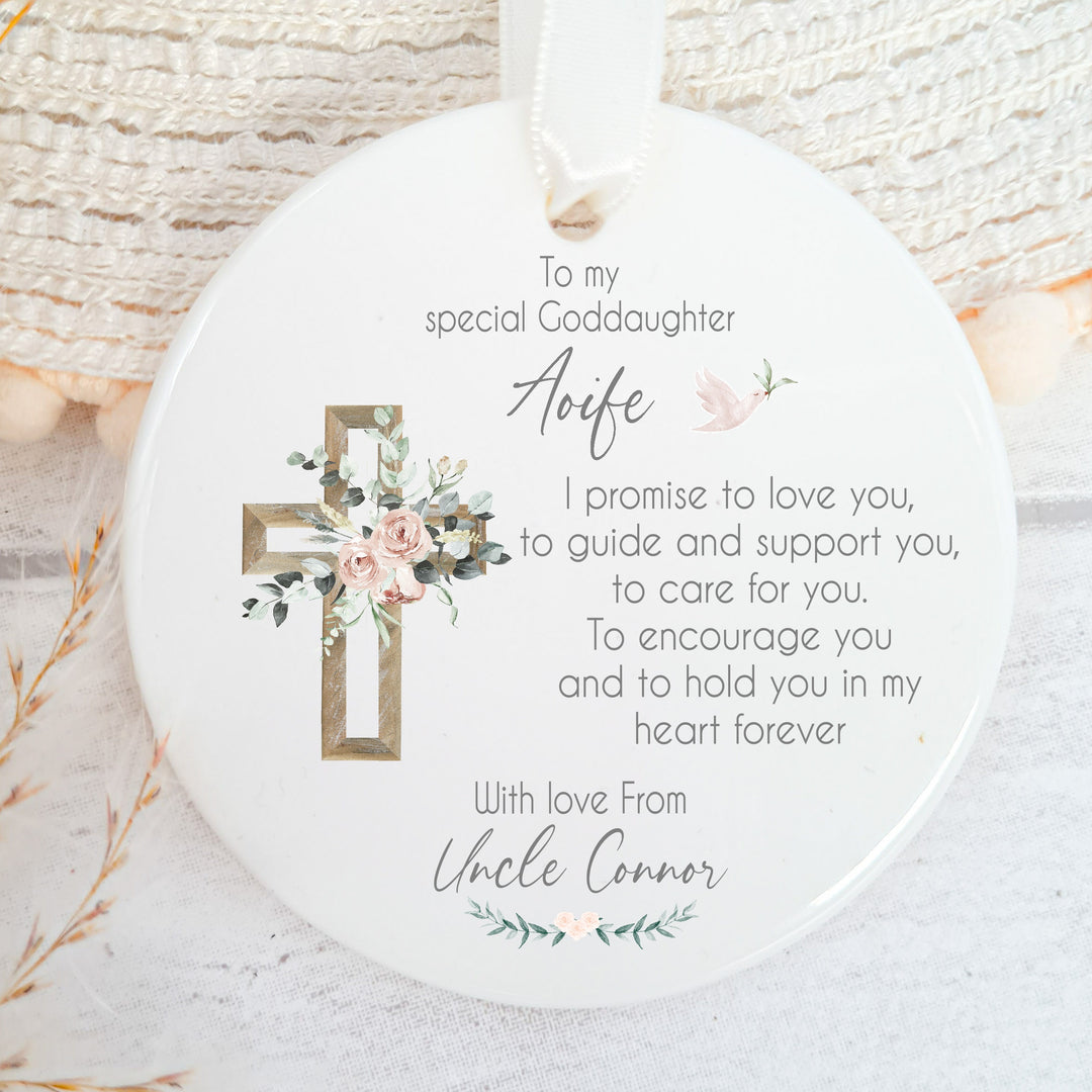 Personalised GodDaughter Poem Christening Ornament