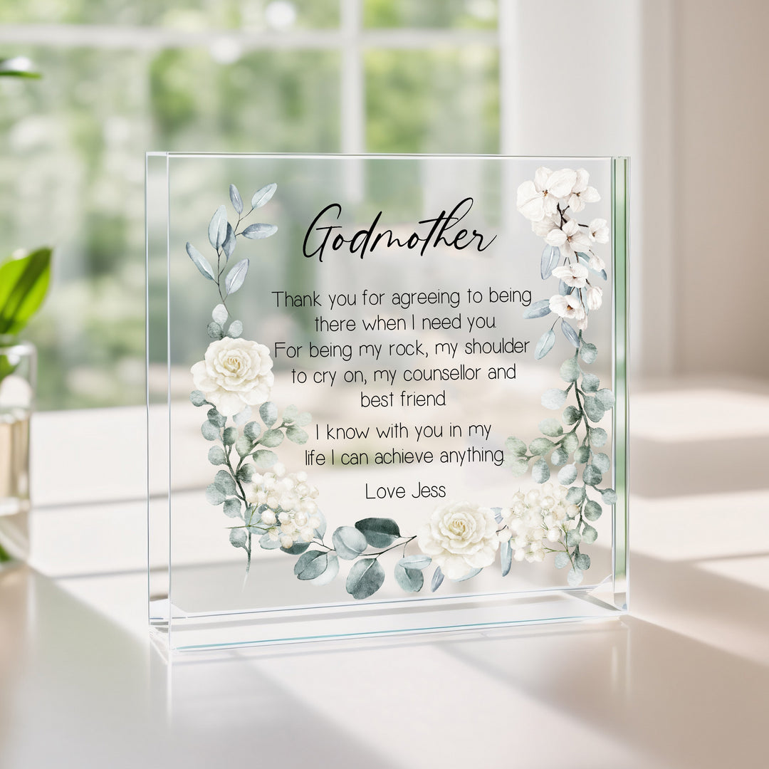 Personalised Godmother Acrylic Plaque