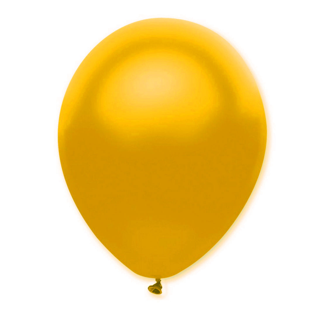 Gold Pearlescent Solid Colour Latex Balloons (Box of 50)