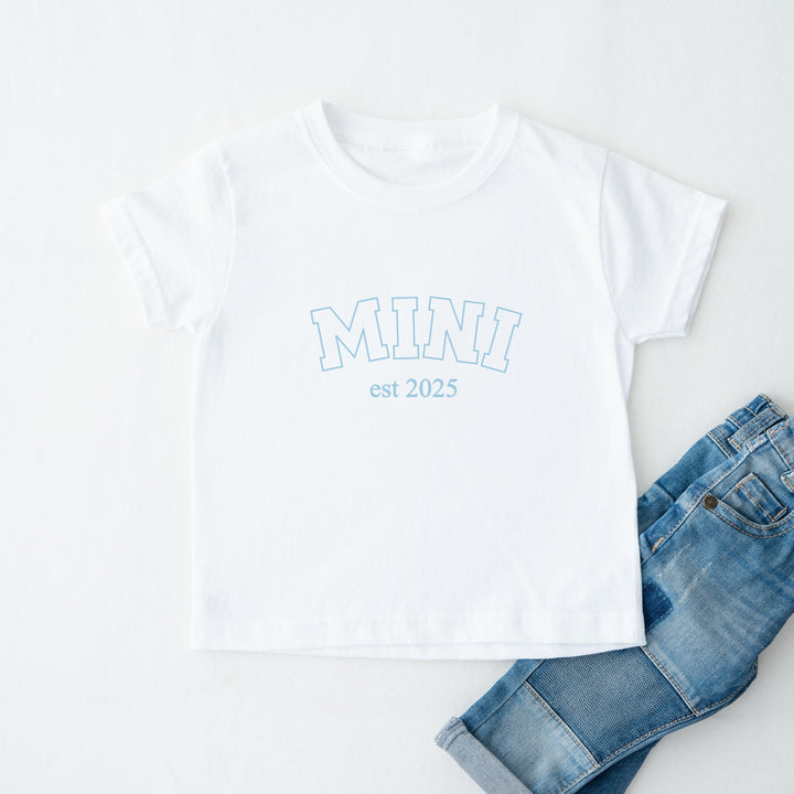 Personalised Grandad and Mini Est Blue Matching Outfits