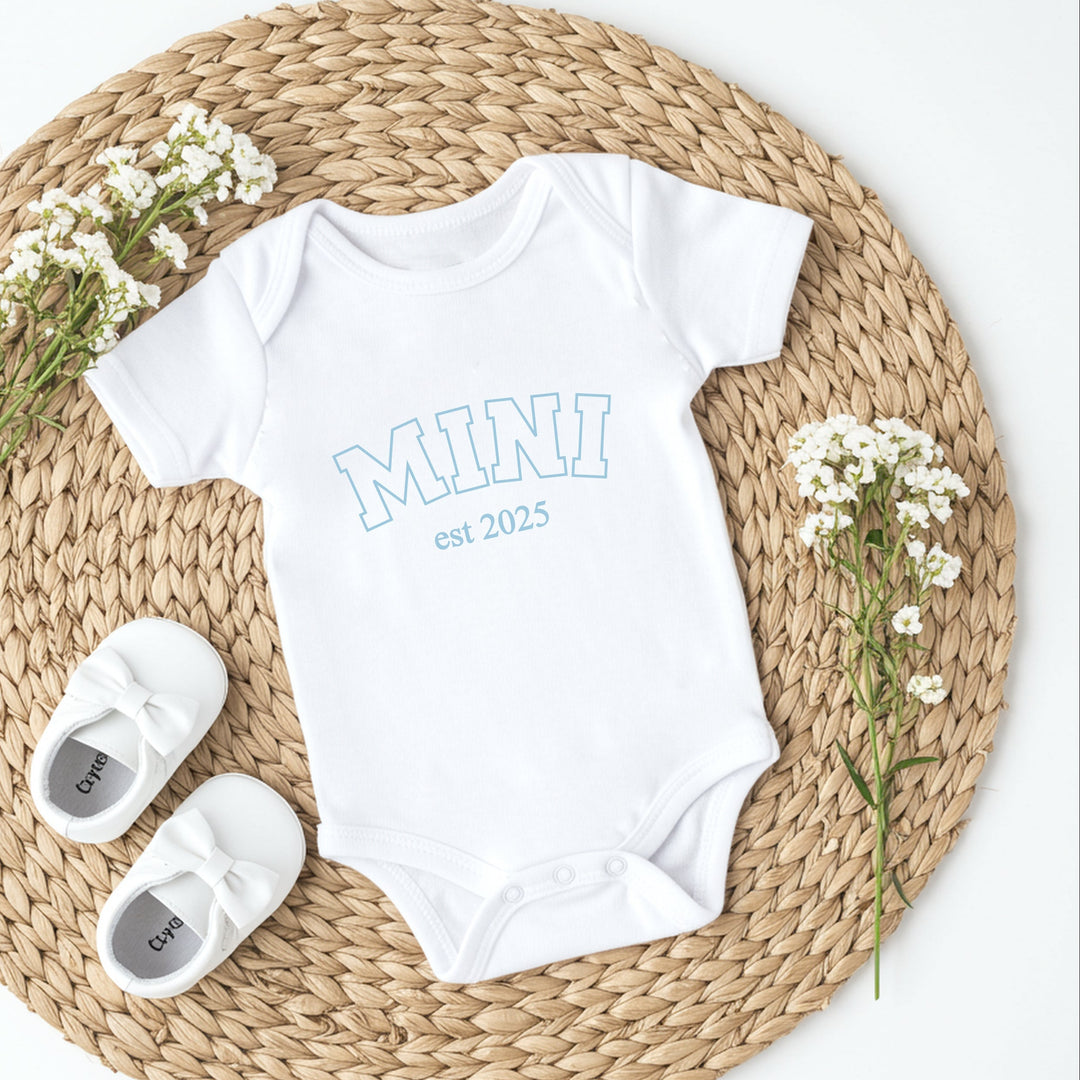 Personalised Grandad and Mini Est Blue Matching Outfits