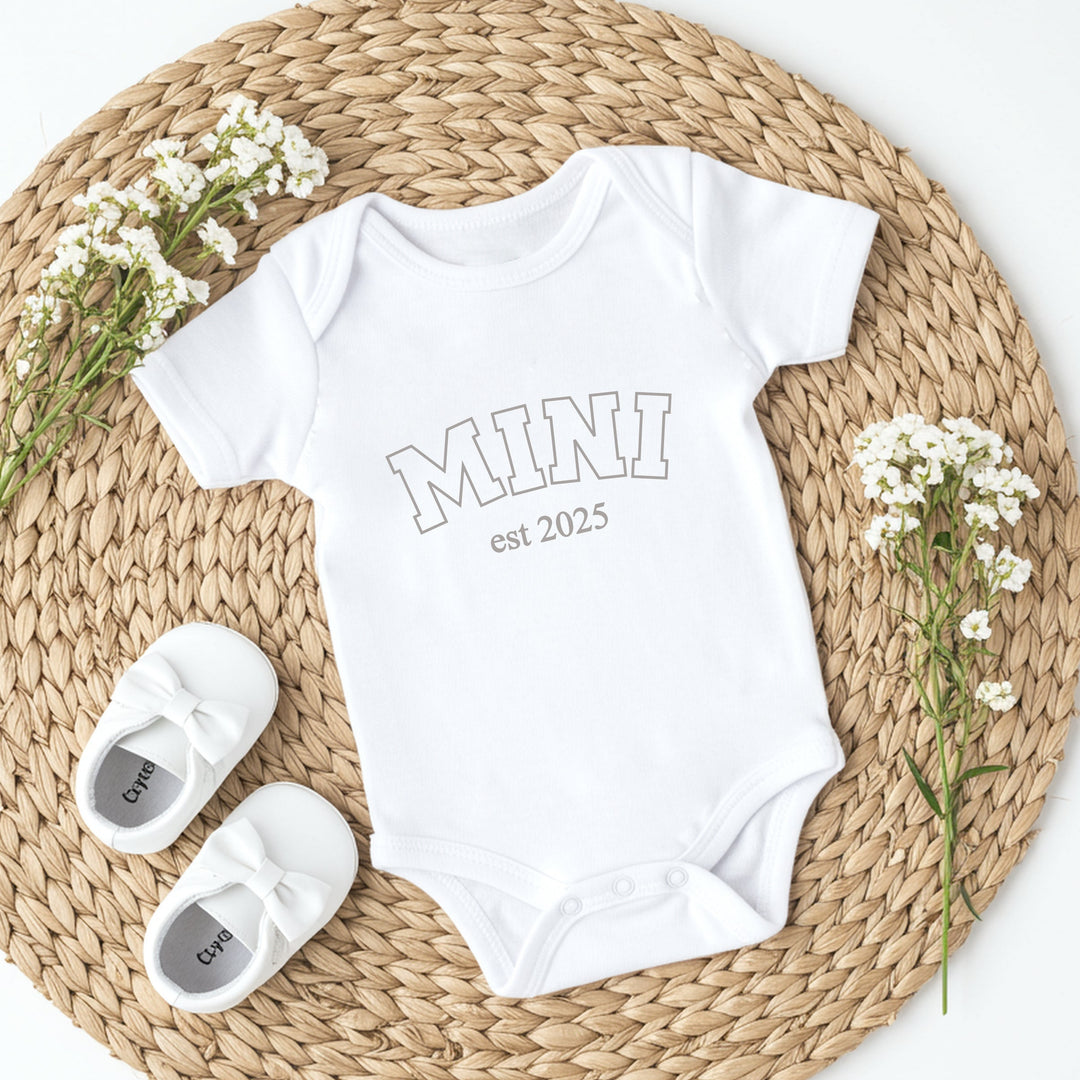 Personalised Grandad and Mini Est Grey Matching Outfits