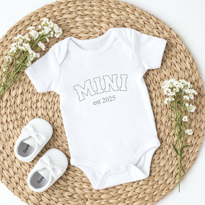 Personalised Grandad and Mini Est Grey Matching Outfits