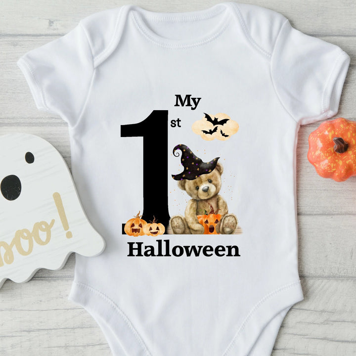Witch Teddy My First Halloween Babygrow/Vest