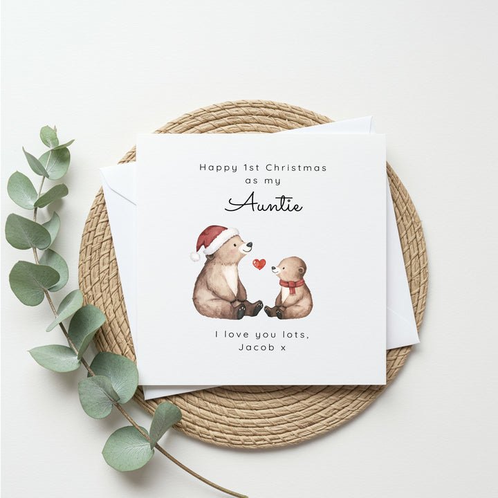 Personalised Bears Happy First Christmas As My Daddy Christmas Card