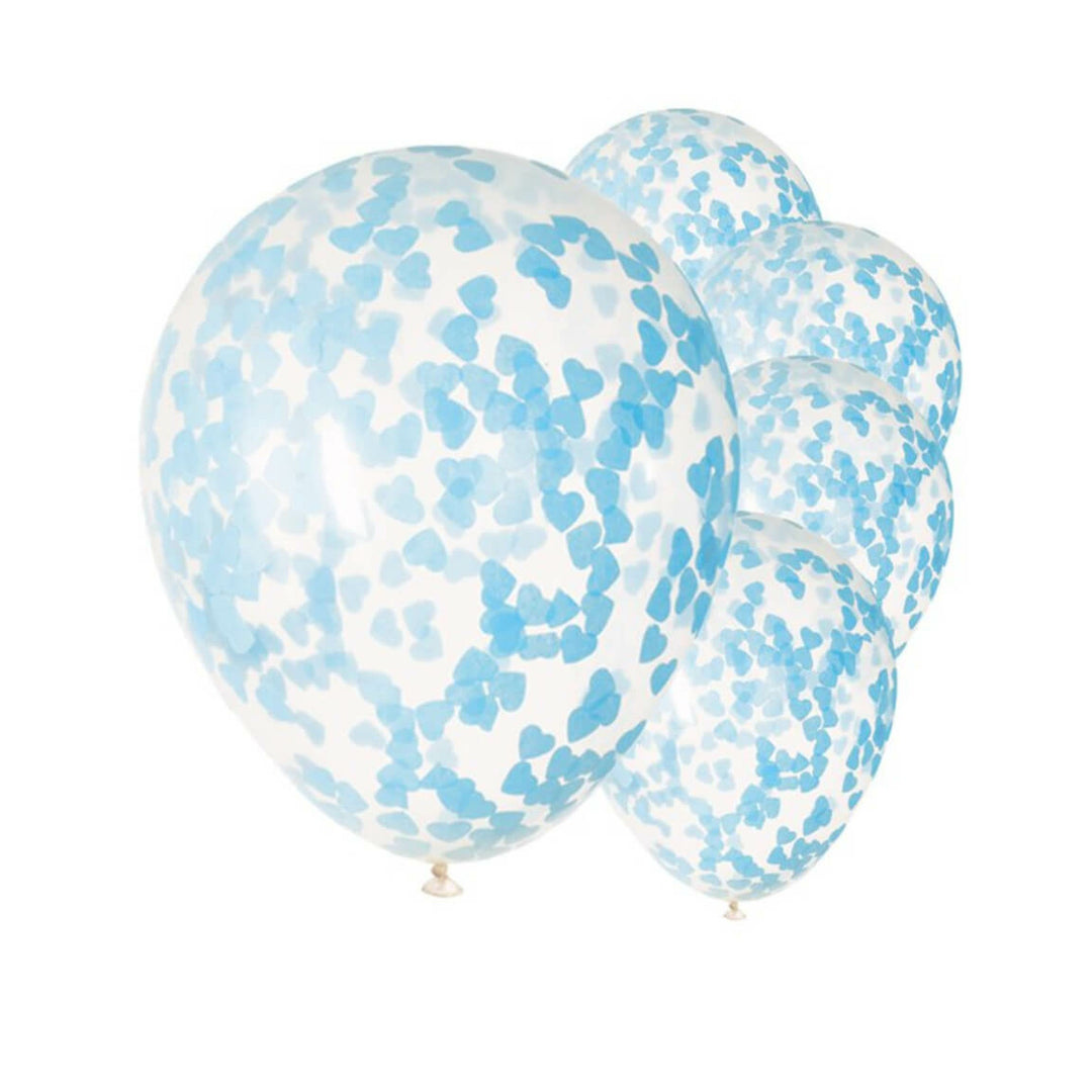 Blue Hearts Baby Shower Balloons