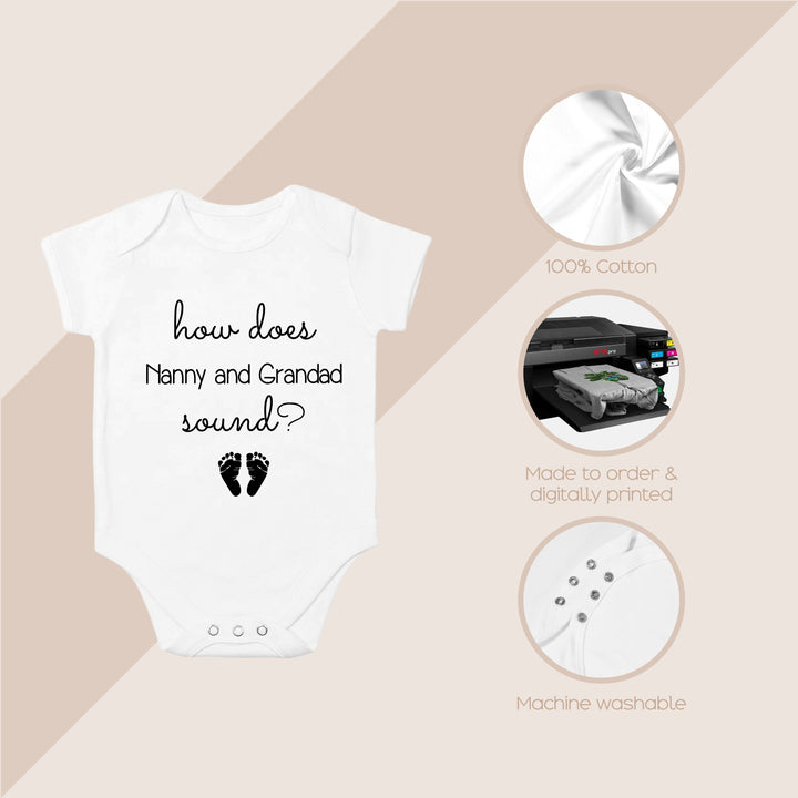 This baby vest is 100% cotton, is digitally printed and made to order. This item is machine washable