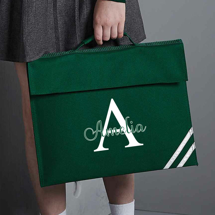 Personalised Script Initial Bookbag