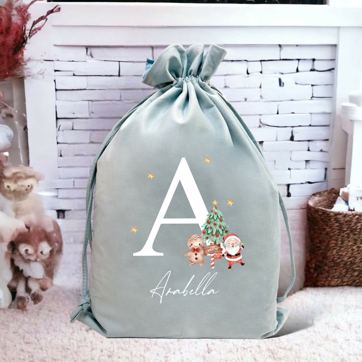 Personalised Christmas Initial Stocking or Santa Sack